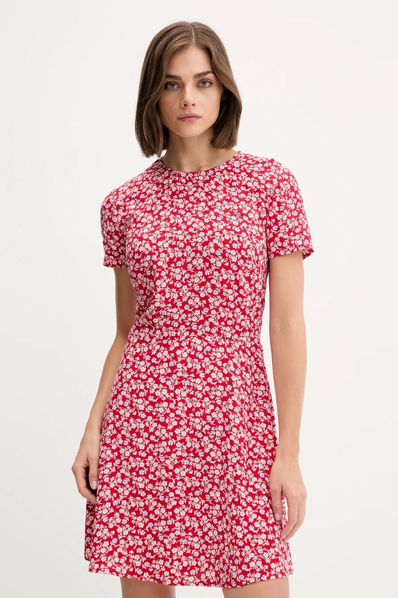 Tommy Jeans rochie mini rosu DW0DW21120