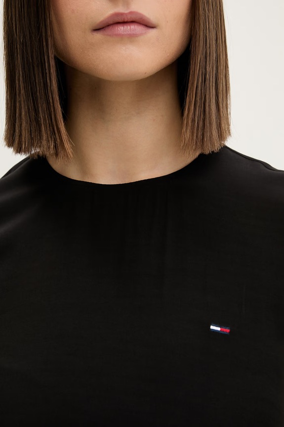 Tommy Jeans лятна рокля от вискоза DW0DW21120 черен