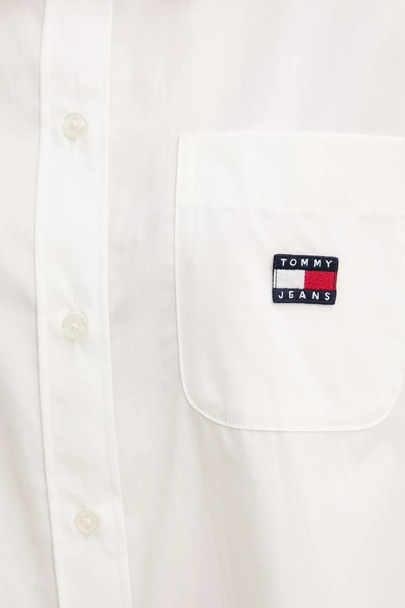 Pamučna haljina Tommy Jeans DW0DW21122 bijela