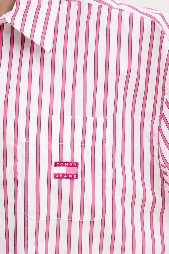 Bavlněné šaty Tommy Jeans DW0DW21122 růžová