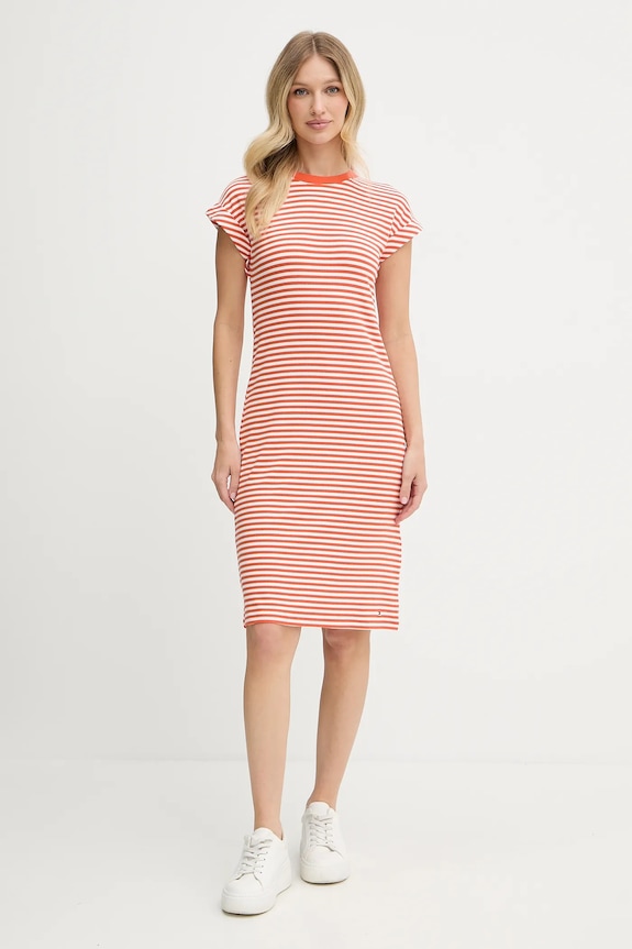 Tommy Hilfiger sukienka WW0WW45804 pomarańczowy AW25