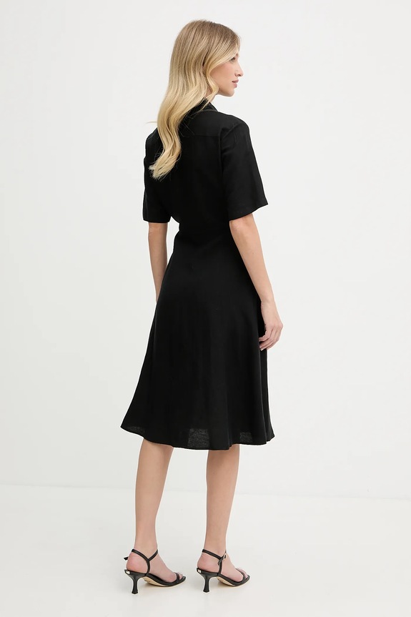 Tommy Hilfiger vestito di lino WW0WW45836 nero AW25