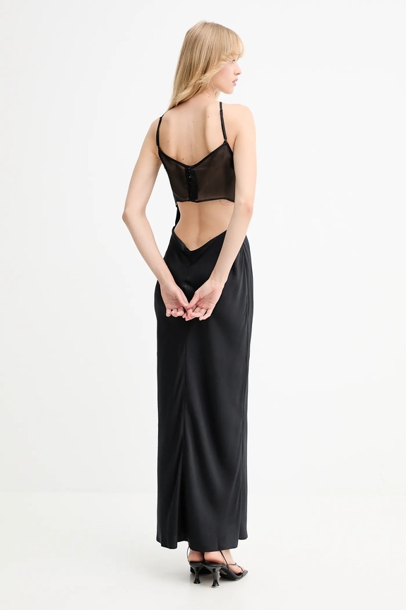 IRO selyem ruha WP33BORRA fekete AW25