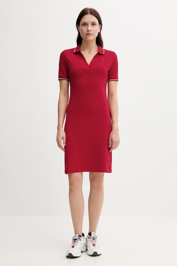 Šaty Tommy Hilfiger WW0WW45740 červená AW25