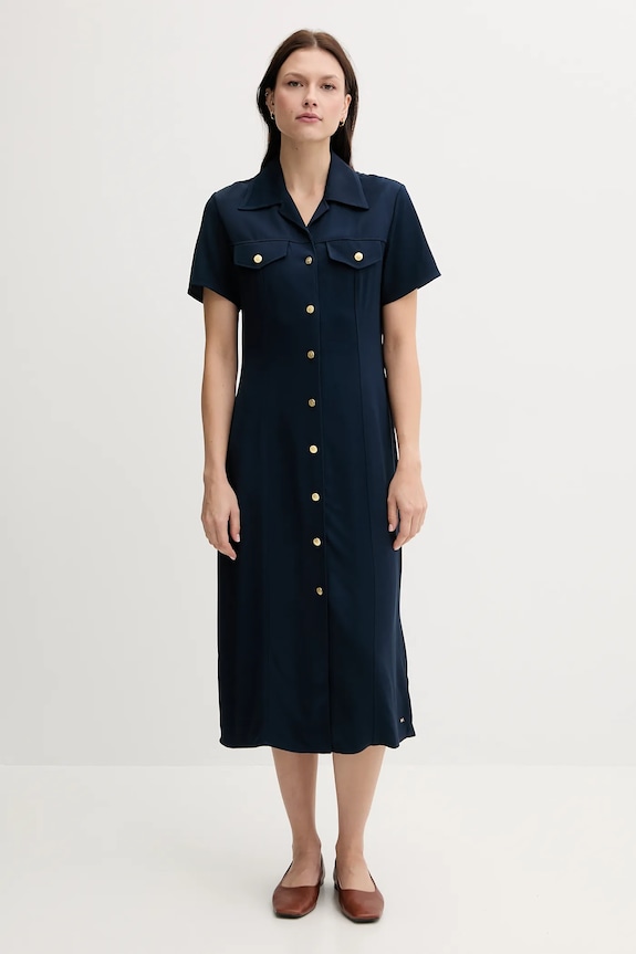 Šaty Tommy Hilfiger WW0WW45802 tmavomodrá AW25
