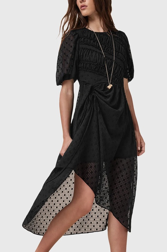 Îmbrăcăminte AllSaints rochie SERENE W117DC negru