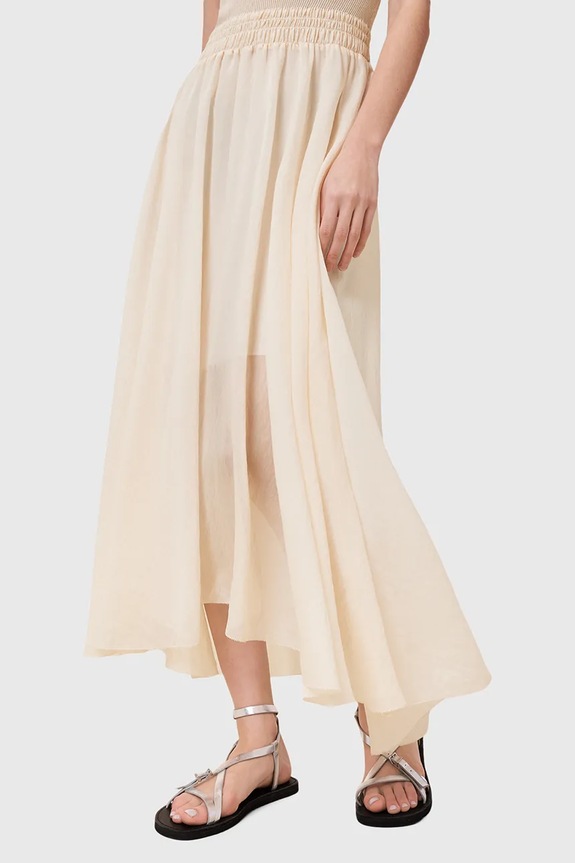 Obleka AllSaints ZENIA W188DC bež