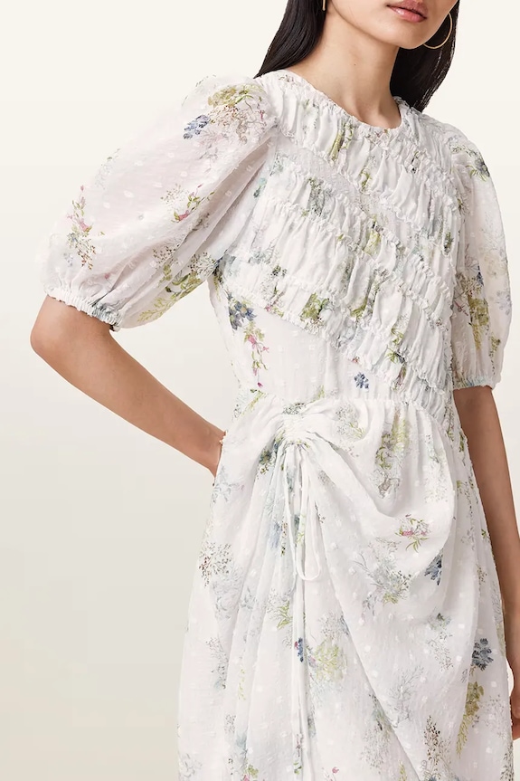 Odzież AllSaints sukienka SERENE W209DC biały