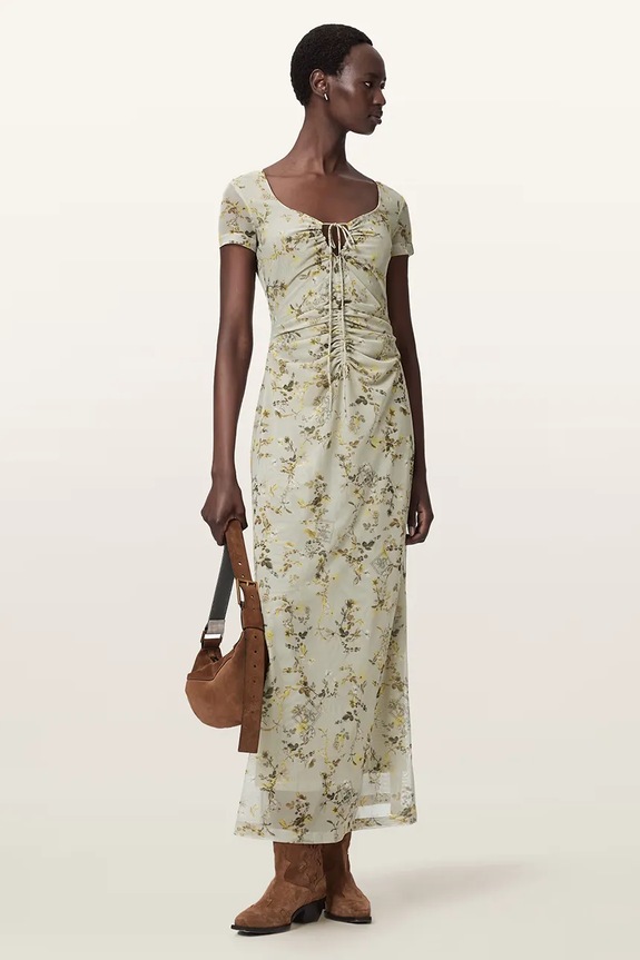 AllSaints haljina A-kroja GABBY zelena W237DC