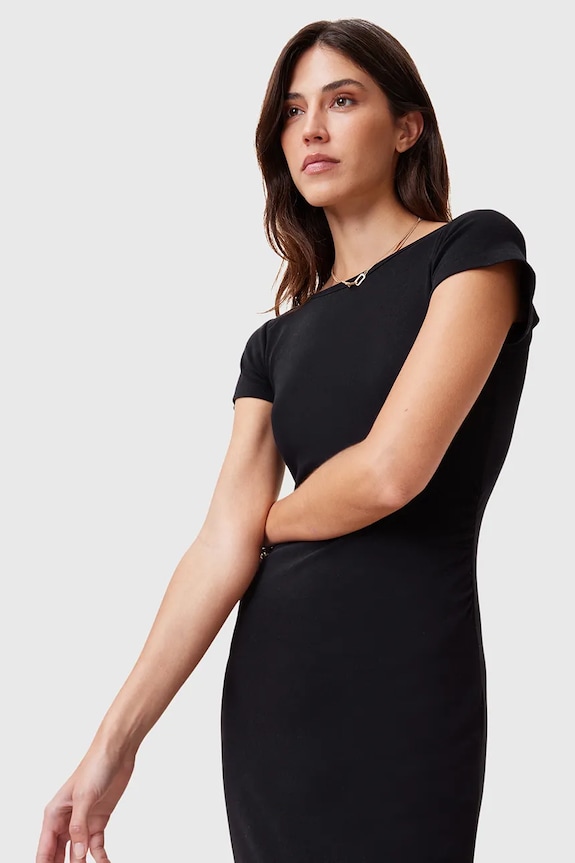 Bavlnené šaty AllSaints KATARINA W253DC čierna AA00