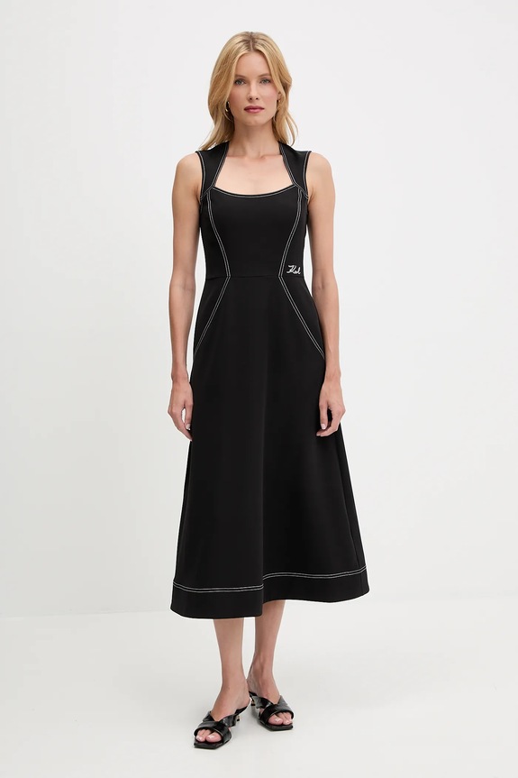 Karl Lagerfeld ruha ujjatlan fekete A3W13032