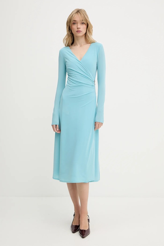 Karl Lagerfeld vestito midi turchese A3W13042