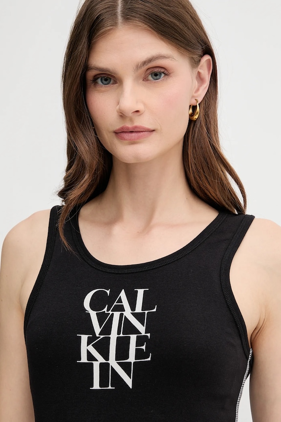 Φόρεμα Calvin Klein Jeans μαύρο LV044C203G
