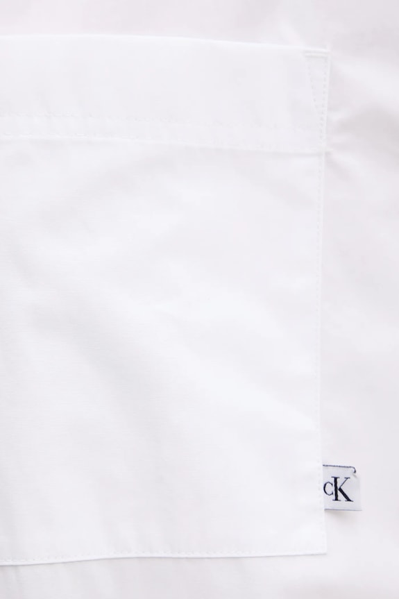 Bavlnené šaty Calvin Klein Jeans LV047C022G biela