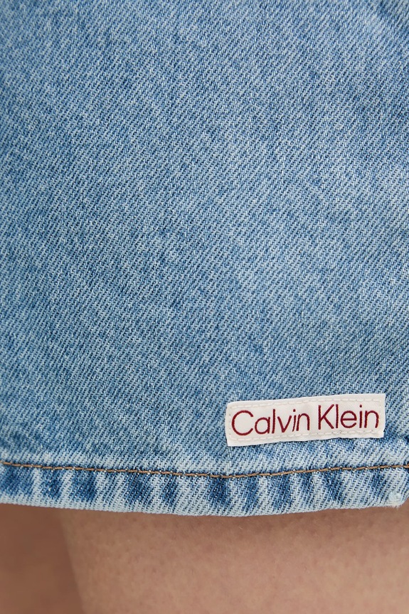 Rifľové šaty Calvin Klein Jeans LV047C714G modrá