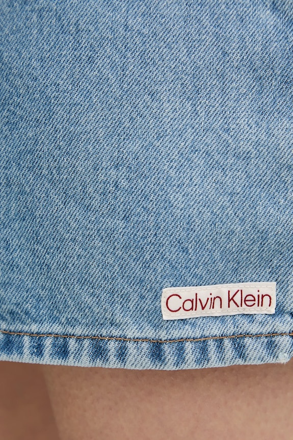 Rifľové šaty Calvin Klein Jeans LV047C714G modrá