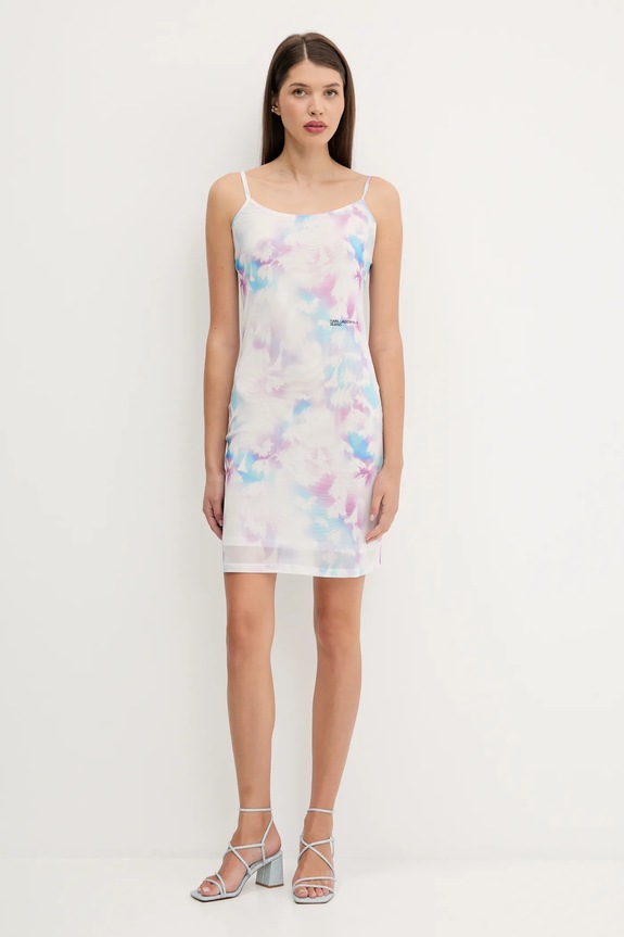 Рокля Karl Lagerfeld Jeans A3W13011 бял AW25