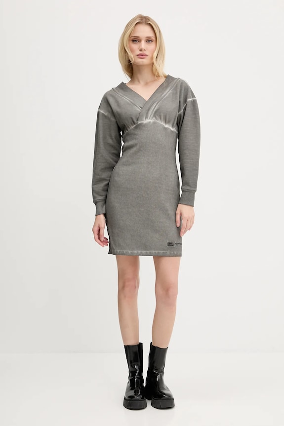 Karl Lagerfeld Jeans ruha A3W13012 szürke AW25