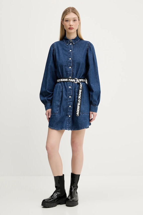 Karl Lagerfeld Jeans rochie din denim A3W13014 bleumarin AW25