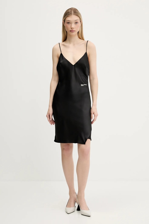 Karl Lagerfeld Jeans rochie A3W13045 negru AW25