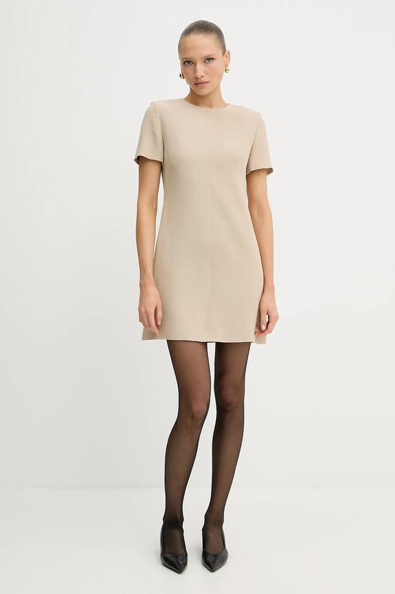 Φόρεμα BOSS Dalessandra 50541993 μπεζ AW25