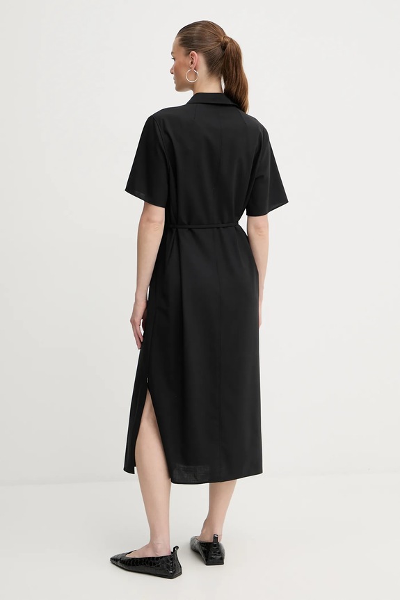 Vlnené šaty BOSS Dulera 50546632 čierna AW25