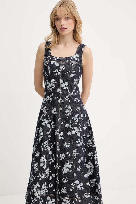 Karl Lagerfeld rochie din denim bleumarin A3W13004