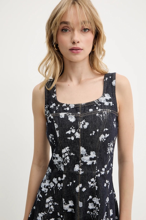 Karl Lagerfeld rochie din denim A3W13004 bleumarin