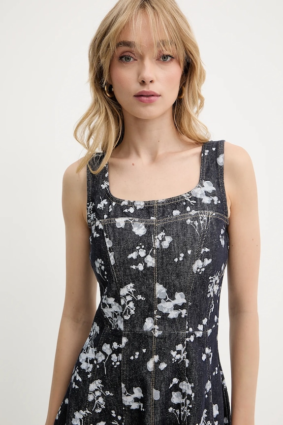 Karl Lagerfeld rochie din denim A3W13004 bleumarin