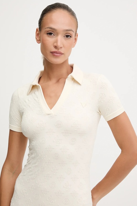 Φόρεμα Guess PEONY μπεζ V5YK05.Z3OA0