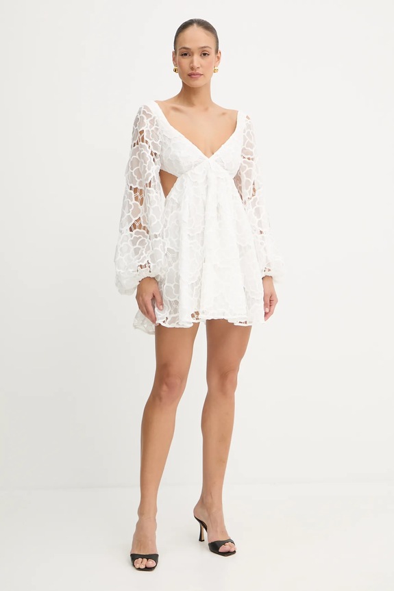 Bavlnené šaty Bardot 59858DB1 biela AW25