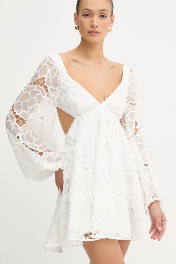 Bavlnené šaty Bardot biela 59858DB1