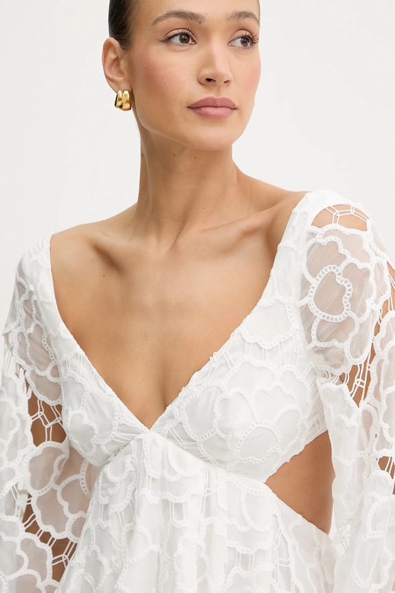 Bavlnené šaty Bardot 59858DB1 biela