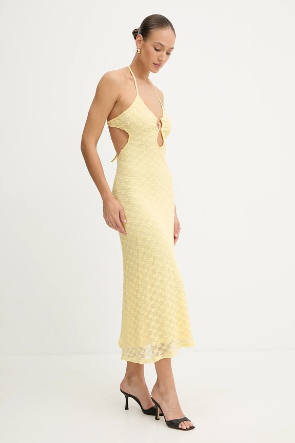Φόρεμα Bardot 59904DB1 κίτρινο AW25