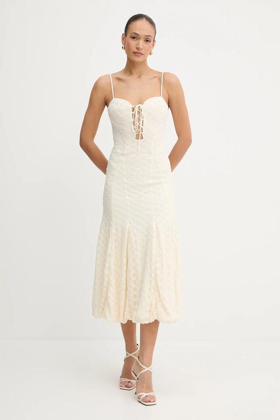 Bardot rochie 59928DB bej AW25