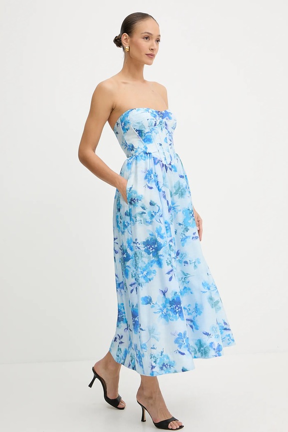 Bardot sukienka 58164DB4 niebieski AW25