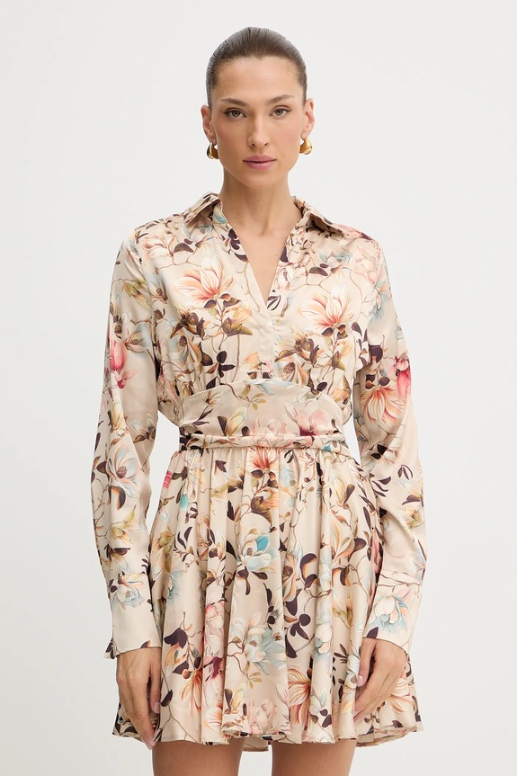 Guess sukienka CONCETTA wzorzyste beżowy W5YK00.WF1T2