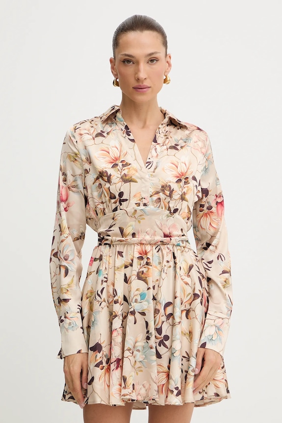 Guess sukienka CONCETTA wzorzyste beżowy W5YK00.WF1T2