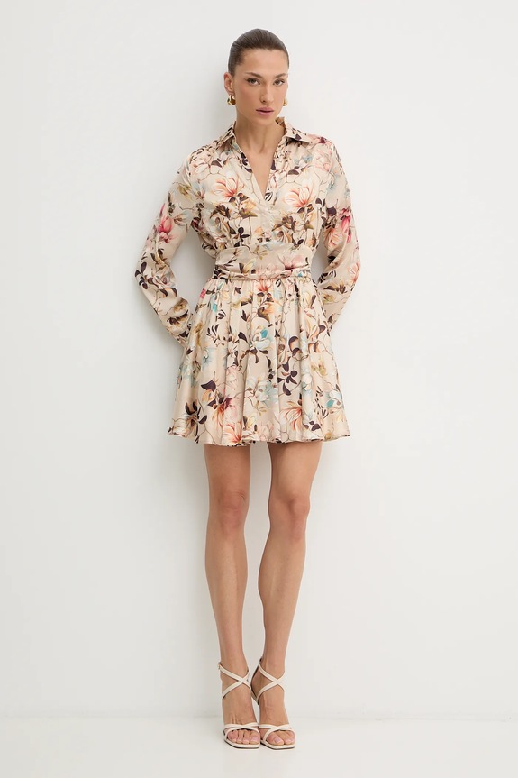 Guess sukienka CONCETTA W5YK00.WF1T2 beżowy AW25