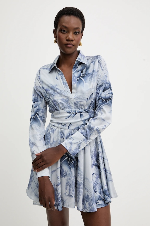Guess rochie CONCETTA cu guler albastru W5YK00.WF1T2