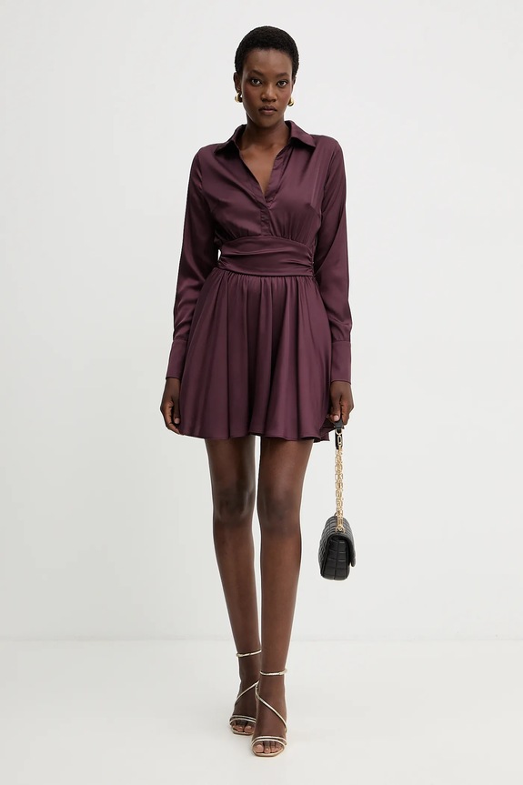 Guess rochie CONCETTA W5YK00.WF1T2 burgundia AW25