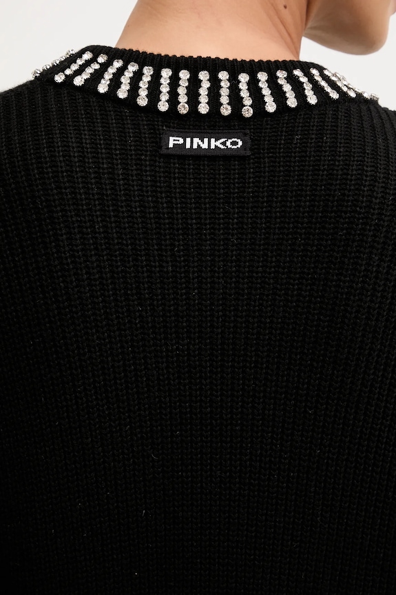 Pinko sukienka z domieszką wełny czarny 105746.A2S4