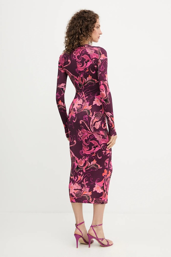 Versace Jeans Couture sukienka 79HAO920.JS500 bordowy AW25