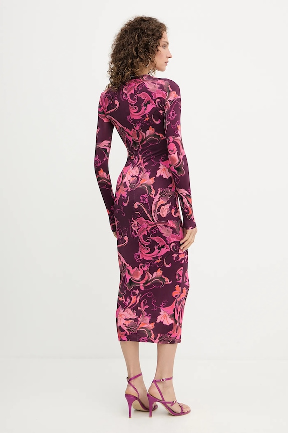 Versace Jeans Couture sukienka 79HAO920.JS500 bordowy AW25