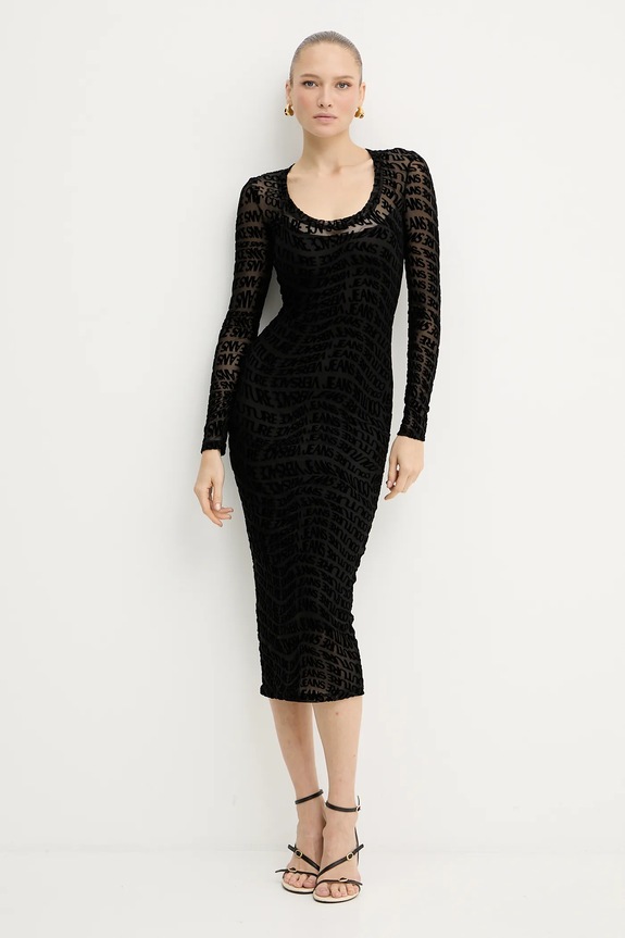 Φόρεμα Versace Jeans Couture 79HAO920.JS490 μαύρο AW25