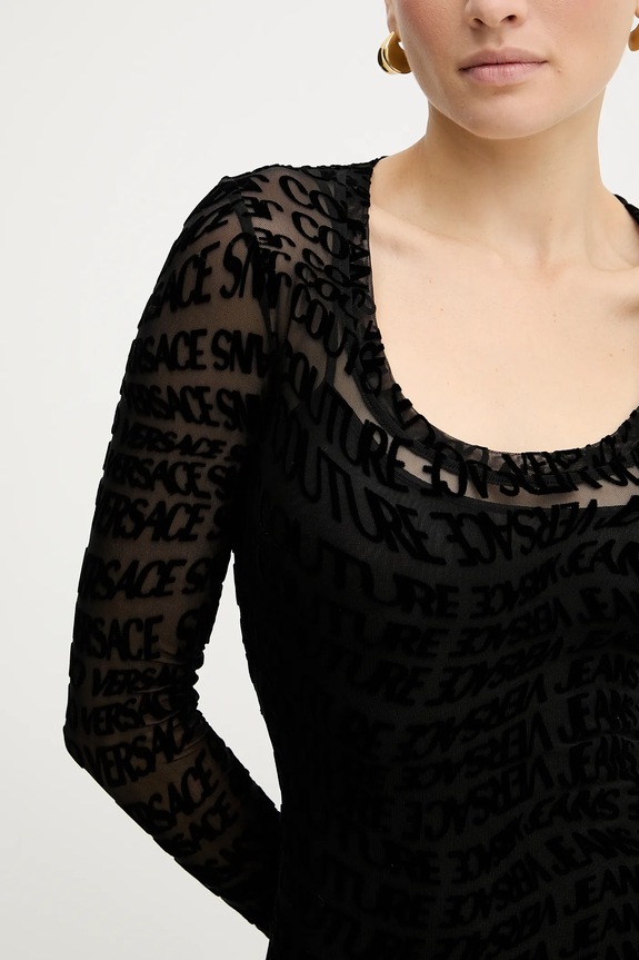 Φόρεμα Versace Jeans Couture 79HAO920.JS490 μαύρο