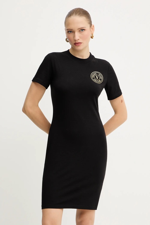 Versace Jeans Couture sukienka z elastanem czarny 79HAOT00.CJ03T