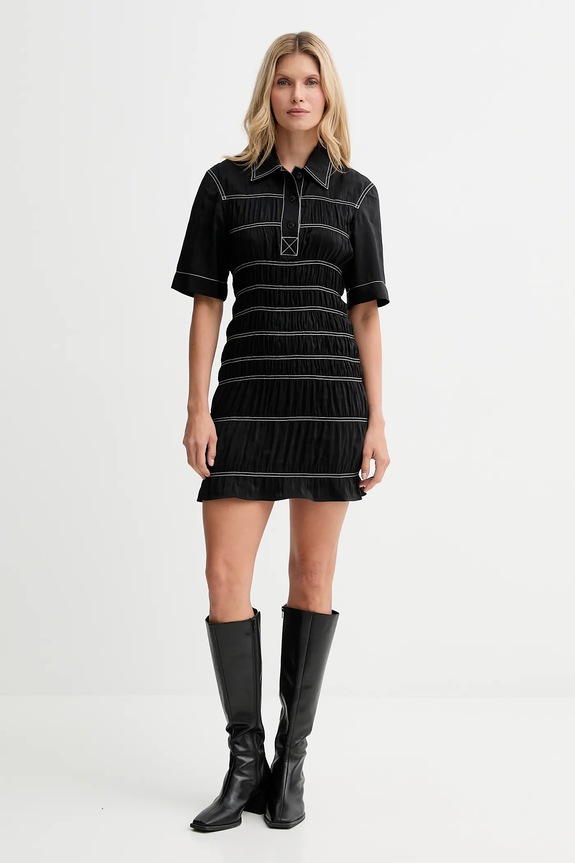 Šaty Nanushka NW25PFDR09999 čierna AW25