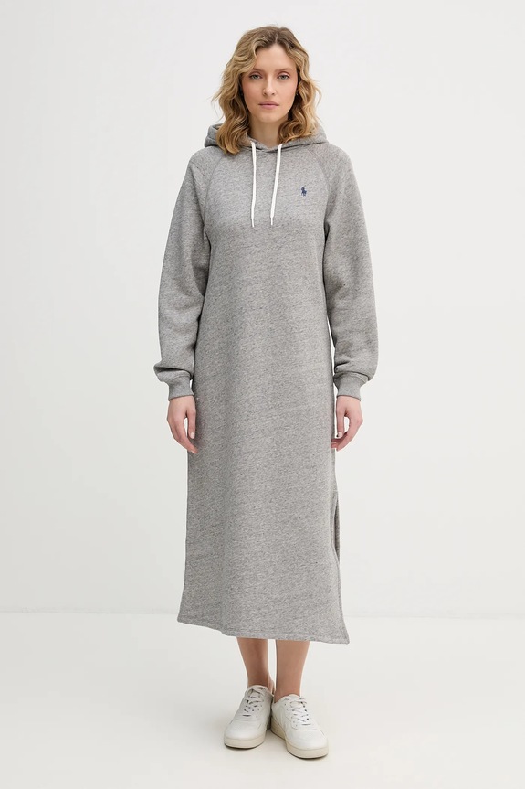 Φόρεμα Polo Ralph Lauren Knit μακρύ γκρί 211972699