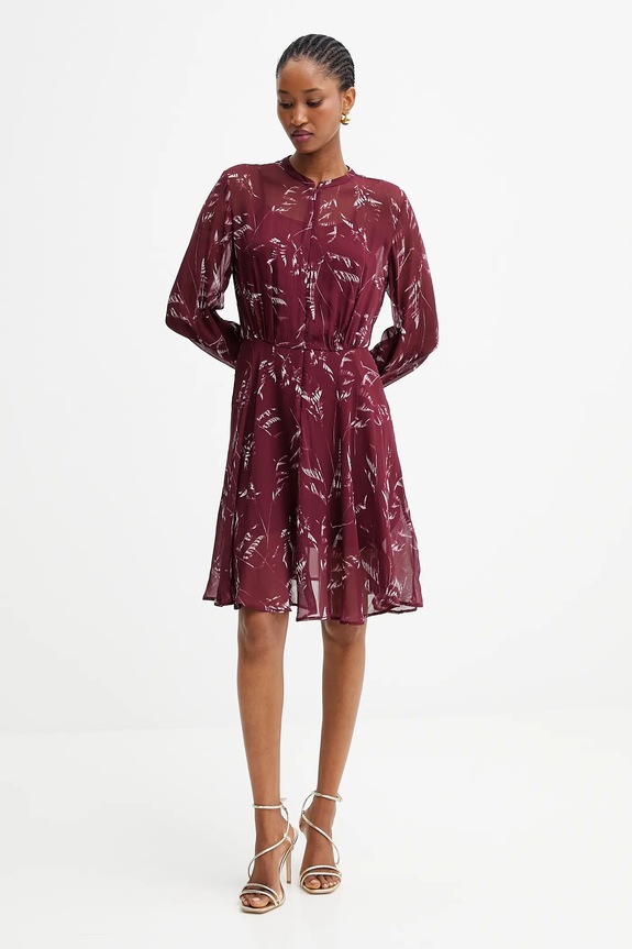 Šaty Armani Exchange XW001018.AF12051 burgundské AW25
